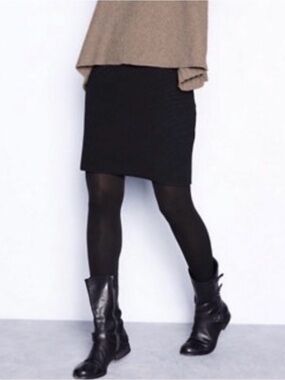 Eileen Fisher Washable Stretch Crepe Mini Skirt | Black | L